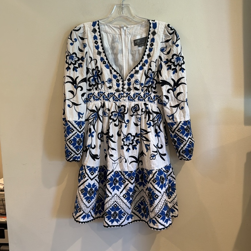 Anthropologie Hand Emilio Periwinkle Sweetheart Dress size 0P - Picture 5 of 10